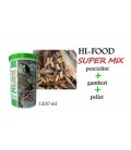 Ottavi Hi-Food per tartarughe con pesciolini + gamberi + pellet 1 Lt