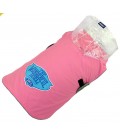 Dobez Cappottino Impermeabile con cappuccio trasparente taglia 4XL rosa