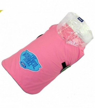 Dobez Cappottino Impermeabile con cappuccio trasparente taglia XXL rosa