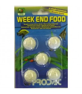 Prodac Weekend Food 5 COMPRESSE da 21 GR pesci acqua dolce