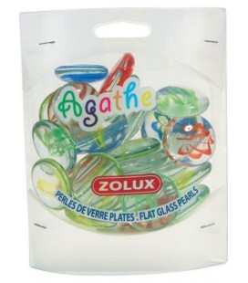 Zolux perle di vetro Agatha piatta piccole gr 400