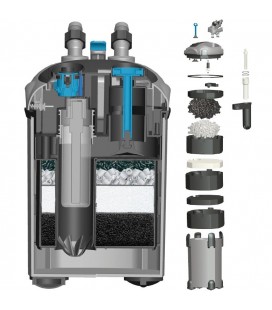 Prodac filtro esterno con lampada uv 7watt DF1200 per acquari fino a 350 litri