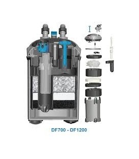 Prodac filtro esterno con lampada UV 7 watt DF700 per acquari da 100 a 200 Litri