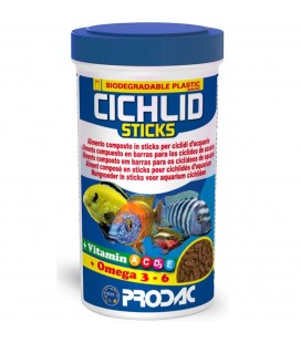 Prodac cichlid sticks gr 450 1200 ml mangime per ciclidi
