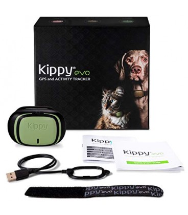 Kippy Evo - Collare GPS per Cani e Gatti con Localizzatore e Rilevatore dell'Attività e dello Stato di Salute