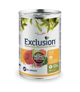 Exclusion cani Mediterraneo Monoprotein Adult All Breed con Manzo GR 400