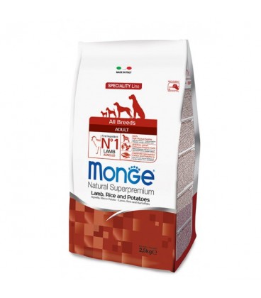 MONGE ALL BREEDS ADULT AGNELLO,RISO,PATATE KG. 2,5