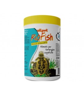 AllPet mangime RioFish pesce essiccato per tartarughe acquatiche gr.230g/1 litro