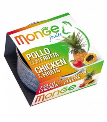 Monge Fruits in scatola con pollo e frutta gr.80