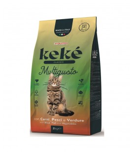 Keké Classic Multigusto per Gatti con Carni, Pesci e Verdure da 2 Kg