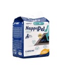 AQPET Nappy Pet Carbo Tappetino Assorbente con Strisce Adesive al Carbone Attivo 60X60CM 50 PZ