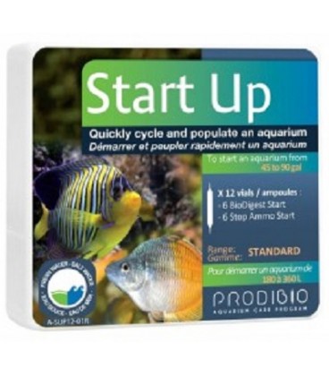 Prodibio Start up 6 fiale - batteri anti ammoniaca per acquario dolce e marino
